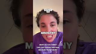 Unhinged liberal shaves her head because Trump won says Conservatives have internalized misogyny 🤡 [upl. by Debbee232]