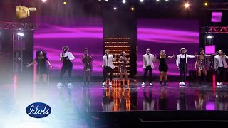 Top 10 Group Performance – ‘He Still Loves Me’ – Idols SA  S16  Live Shows  Mzansi Magic [upl. by Aihselat]