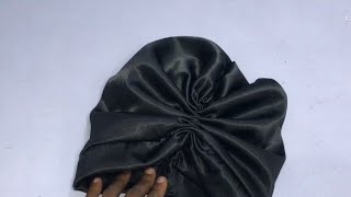 DIY lined front and back gathered Turban  Beginners Friendly [upl. by Tharp276]