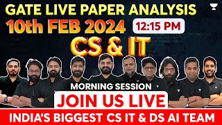 GATE 2024  Live Detailed Paper Analysis  CS amp IT [upl. by Legnaros]