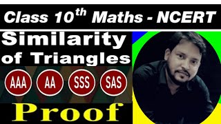 class 10 maths ncert  similarities of triangle  proof of criteria  chapter 6 [upl. by Dhu961]