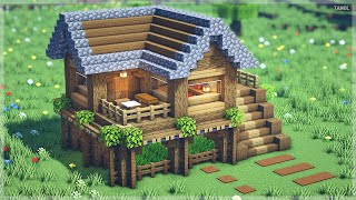 ⚒️ Minecraft  How To Build a Simple Survival House  Starter House 🏡 [upl. by Suolevram]