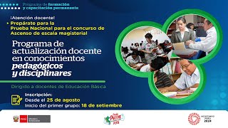 Ascenso 2024 Programa de actualización docente en conocimientos pedagógicos y disciplinares [upl. by Trisha]