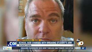 School aide charged with breaking students arm [upl. by Mcgray]