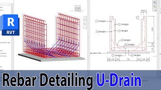 UDrain Culvert Rebar Detailing in Revit  BIM Structure [upl. by Amoeji]