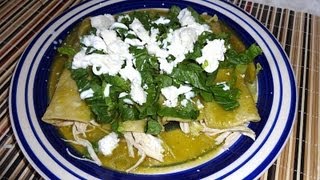 Enchiladas Verdes con chile poblano  Receta [upl. by Ap]