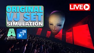 Live VJ Set  Original Set  Masks Beneath  Resolume Arena chaser  4k ultrawide screen capture [upl. by Brouwer]