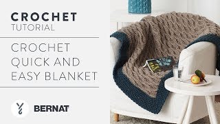 Crochet Quick amp Easy Blanket Tutorial with Free Pattern [upl. by Analart494]