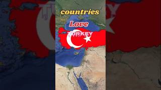 Countries Love Turkey vs Turkey Hates Countries mapper countryballs viralvideos [upl. by Lyrahs]