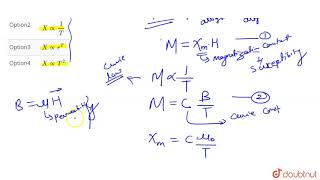 How does the magnetic susceptibility x of a paramagnetic substance [upl. by Isidro]