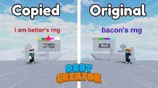 Copying People’s Obbies Until They Notice 4 Roblox Obby Creator [upl. by Skipp913]