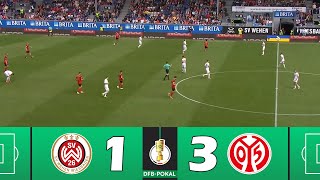 SV Wehen Wiesbaden vs 1 FSV Mainz 05 13  DFBPokal 202425  Match Highlights [upl. by Ani]