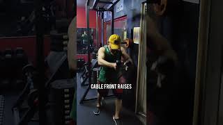 Cable front raises foryou motivation tutorial gym workout fyp [upl. by Vince]