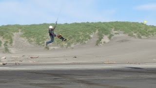 Sunset Beach Freestyle Kite Landboarding [upl. by Willem551]