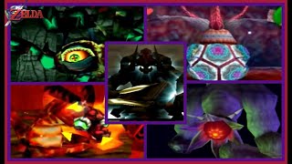 The Legend of Zelda Ocarina of Time All Boss Encounters  No Damage [upl. by Arrekahs713]