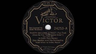 1933 Don Bestor  FortySecond Street Dudley Mecum vocal [upl. by Suollecram]