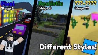 I Made an OBBY but Each Stage is a Different BUILD STYLE Roblox Studio [upl. by Cath346]