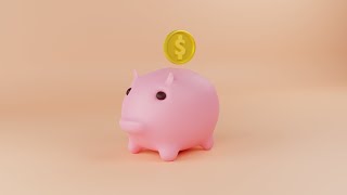 Blender Tutorial For Begginers  3D Piggy Bank Model b3d blender [upl. by Kilmarx]