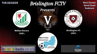 WCFYL Welton Rovers U18’s V Brislington FC U18’s [upl. by Casabonne]