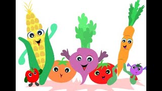 Learn fruits and vegetables Names Fruits and vegetables Song for Kids  English vocabulary for kids [upl. by Dolley]