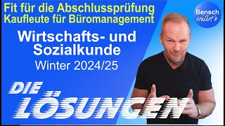 Kaufleute für Büromanagement  Prüfung Wirtschafts und Sozialkunde 202425  Die Lösungen [upl. by Euqinommod]