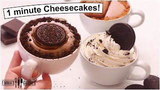 1 Minute CHEESECAKES  Treats for ONE to Satisfy Any Craving [upl. by Aliam]