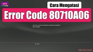 mengatasi ps3 erorr code 80710A06 [upl. by Neleag]