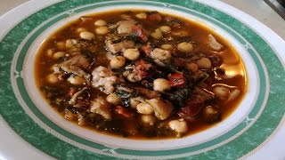 GARBANZOS CON ESPINACAS Y CALLOS 15 MINUTOS [upl. by Layne]