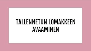 Boardmaker 6 Tallennetun lomakkeen avaaminen [upl. by Einnal398]