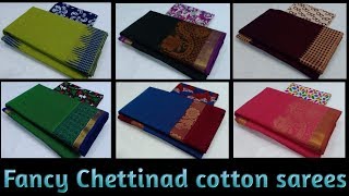 Fancy chettinad cotton sarees summer wear  cotton sarees  chettinadcotton [upl. by Umeh198]