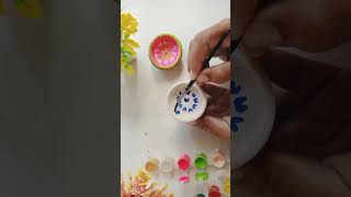 Diwali Special Diya Decoration ideas painting art diwalispecial diyadecoration tranding [upl. by Lemieux]