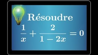 équation avec des fractions se ramenant à une équation du second degré  Première S ES STI [upl. by Cavan]