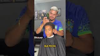 CABELO BRANCO NEVE❄️🥶😎 barbershop cabelo barbeira cortedecabelo nevou [upl. by Elehcir162]