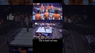 WWE 2K24  Roman Reigns John Cena amp Cody Rhodes vs The New Bloodline [upl. by Barbie499]