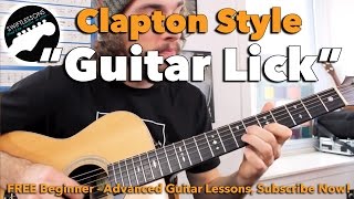 Acoustic Blues Lead Guitar Lesson  Eric Clapton BB King Style [upl. by Florencia683]