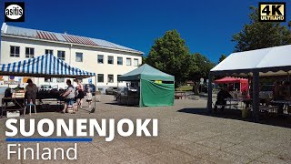 Finland Small City Walks Summer Walking Tour in Suonenjoki City Center [upl. by Neenaej]