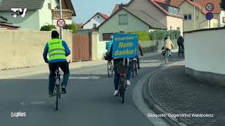 Fahrraddemo gegen Windkraftanlagen in Waldpolenz [upl. by Orford237]