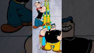 Marble Run Race ⭐ Popeye VS Brutus [upl. by Annawal]