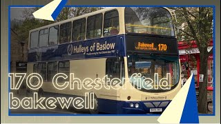 Full route 170 Chesterfield to bakewell route learningHulleys of baslow [upl. by Marcell]