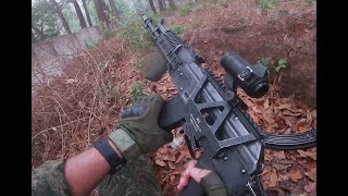 Skirmish Airsoft Taman Wisata Alam Punti Kayu Palembang GBBR GHK AKM [upl. by Naegem]