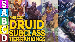 2024 Druid Subclass Tier Rankings for DampD 5e [upl. by Toolis]