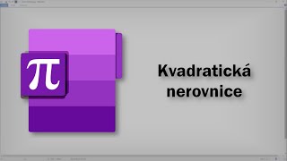 Matematika  Kvadratická nerovnice [upl. by Micki748]