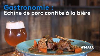 Gastronomie  échine de porc confite à la bière [upl. by Notna]