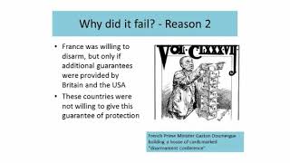 Topic 2  Lesson 6  Failure of the World Disarmament Conference [upl. by Safier]