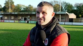 Steve Tully Post Match Interview  Tiverton Town vs Poole Town [upl. by Aramad]