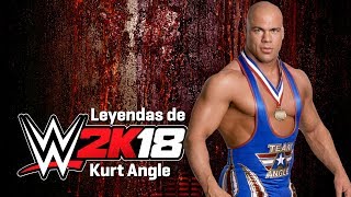 Leyendas de WWE W2K18 Kurt Angle campeón y medallista olímpico [upl. by Birdt341]