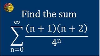 Evaluating the required sum using geometric series and differentiation [upl. by Melas]