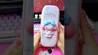 My Melody Pencil Pouch Stationery Organization ASMR 🎀💗 sanrio [upl. by Herr]