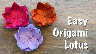 How to make an origami Lotus Flower  the simple way [upl. by Ardnaed405]