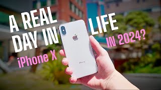 Is the iPhone X USABLE in 2024  A Real Day In Life [upl. by Ardeid]